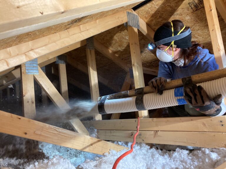 Celia insulating an attic small 768x576